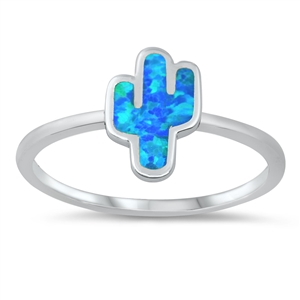 Silver Lab Opal Ring - Cactus