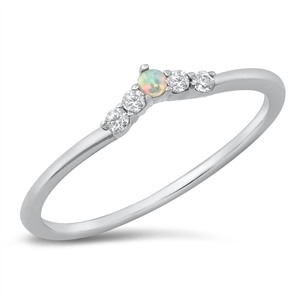 Silver Lab Opal Ring