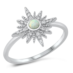 Silver Lab Opal Ring - Star