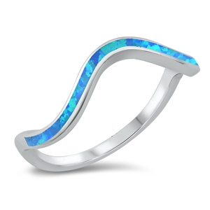 Silver Lab Opal Ring - Wavy