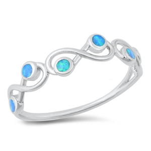 Silver Lab Opal Ring - Infinity