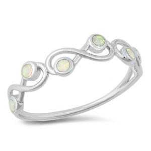 Silver Lab Opal Ring - Infinity