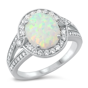 Silver Lab Opal Ring