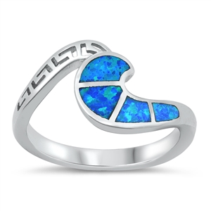 Silver Lab Opal Ring - Wave