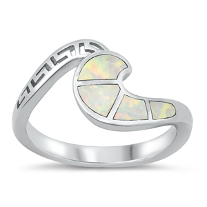 Silver Lab Opal Ring - Wave