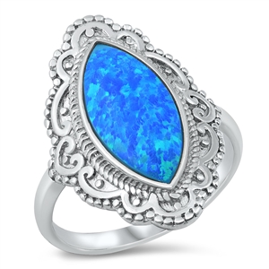 Silver Lab Opal Ring