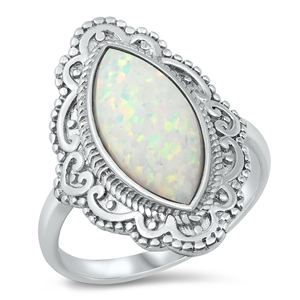 Silver Lab Opal Ring