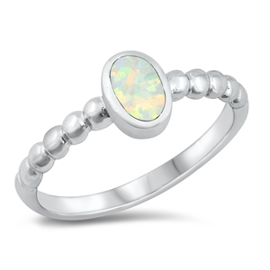 Silver Lab Opal Ring