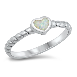 Silver Lab Opal Ring