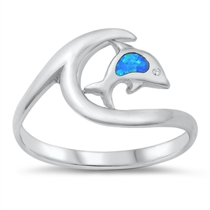 Silver Lab Opal Ring