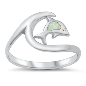 Silver Lab Opal Ring