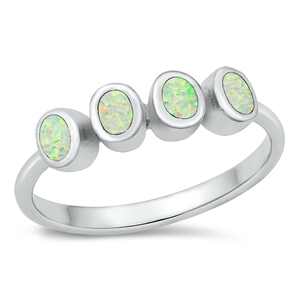 Silver Lab Opal Ring