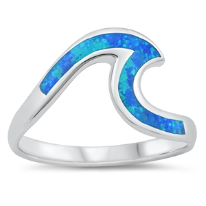 Silver Lab Opal Ring - Wave