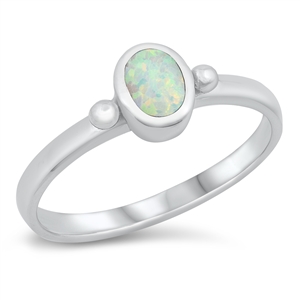 Silver Lab Opal Ring