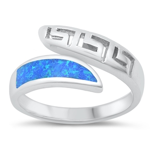 Silver Lab Opal Ring - Meander