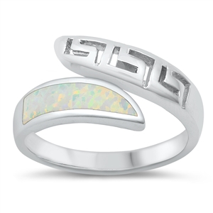 Silver Lab Opal Ring - Meander