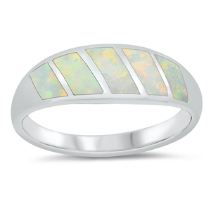 Silver Lab Opal Ring