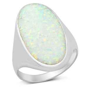 Silver Lab Opal Ring