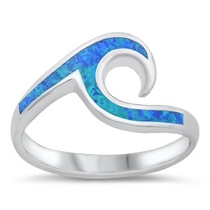 Silver Lab Opal Ring - Wave