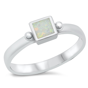 Silver Lab Opal Ring