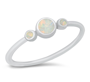 Silver Lab Opal Ring