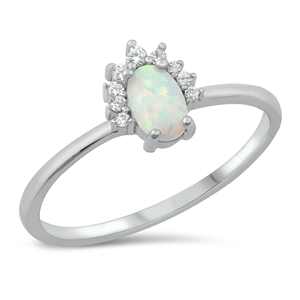 Silver Lab Opal Ring