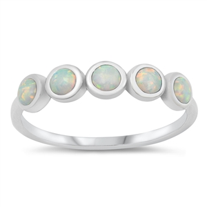 Silver Lab Opal Ring