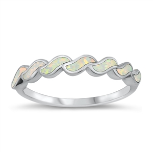 Silver Lab Opal Ring