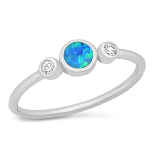 Silver Lab Opal Ring