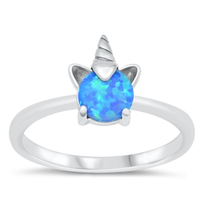 Silver Lab Opal Ring - Unicorn
