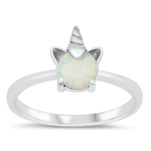 Silver Lab Opal Ring - Unicorn