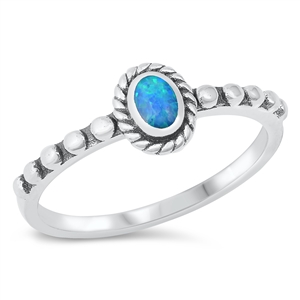 Silver Lab Opal Ring