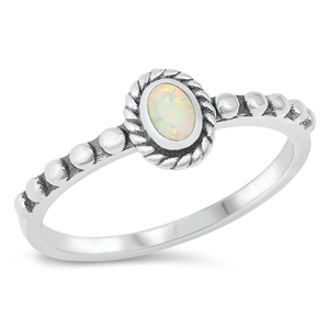 Silver Lab Opal Ring