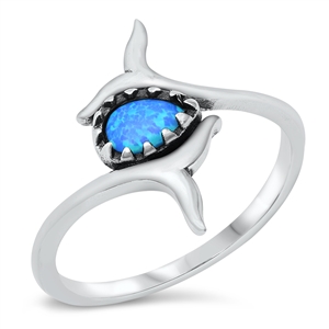 Silver Lab Opal Ring - Whale Tail Bali