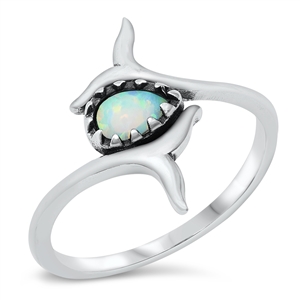 Silver Lab Opal Ring - Whale Tail Bali