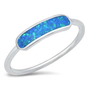 Silver Lab Opal Ring - Bar
