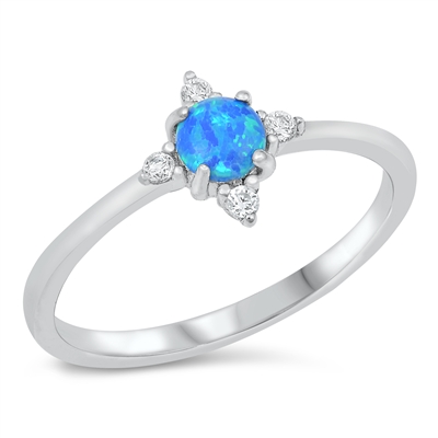 Silver Lab Opal Ring