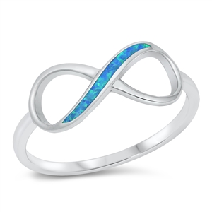 Silver Lab Opal Ring - Infinity