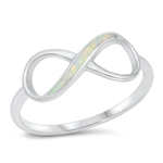 Silver Lab Opal Ring - Infinity