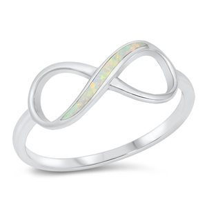 Silver Lab Opal Ring - Infinity