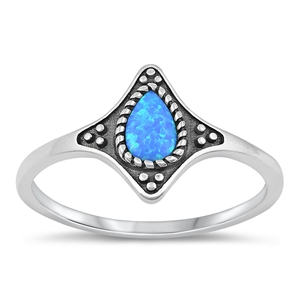 Silver Lab Opal Ring