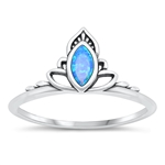 Silver Lab Opal Ring