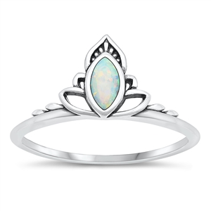 Silver Lab Opal Ring