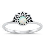 Silver Lab Opal Ring