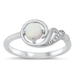 Silver Lab Opal Ring