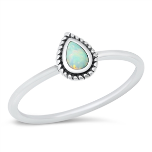 Silver Lab Opal Ring