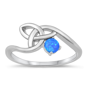 Silver Lab Opal Ring - Celtic