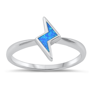 Silver Lab Opal Ring - Lightning