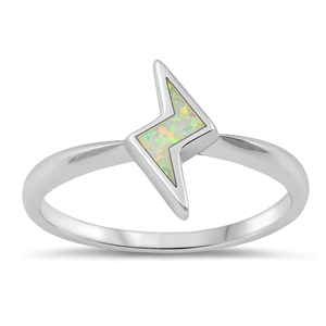 Silver Lab Opal Ring - Lightning