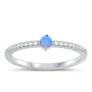 Silver Lab Opal Ring